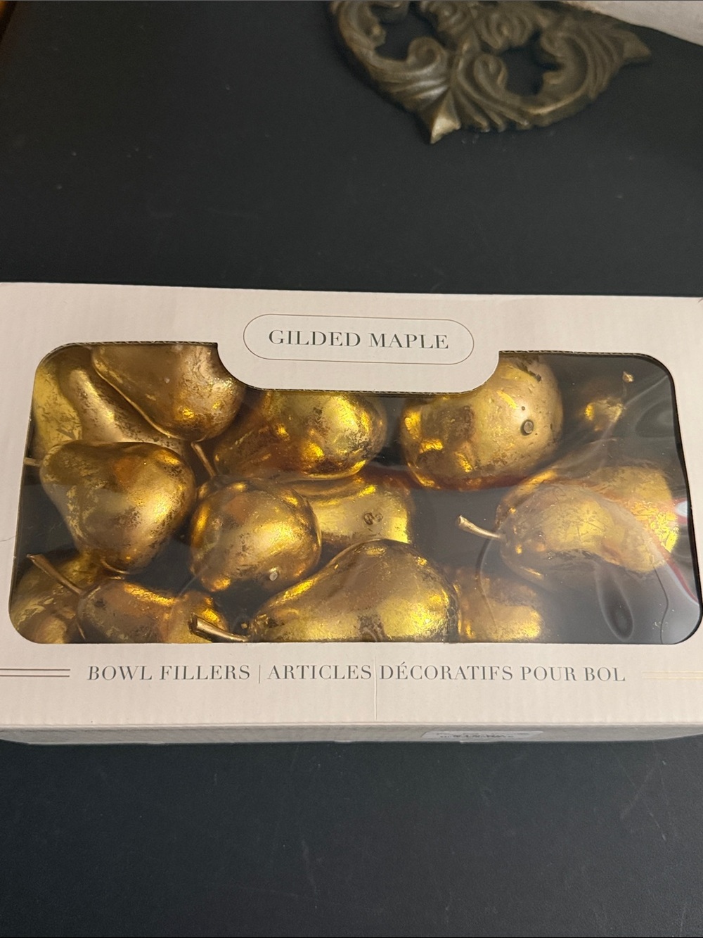 Gilded Maple gold pears bowl fillers